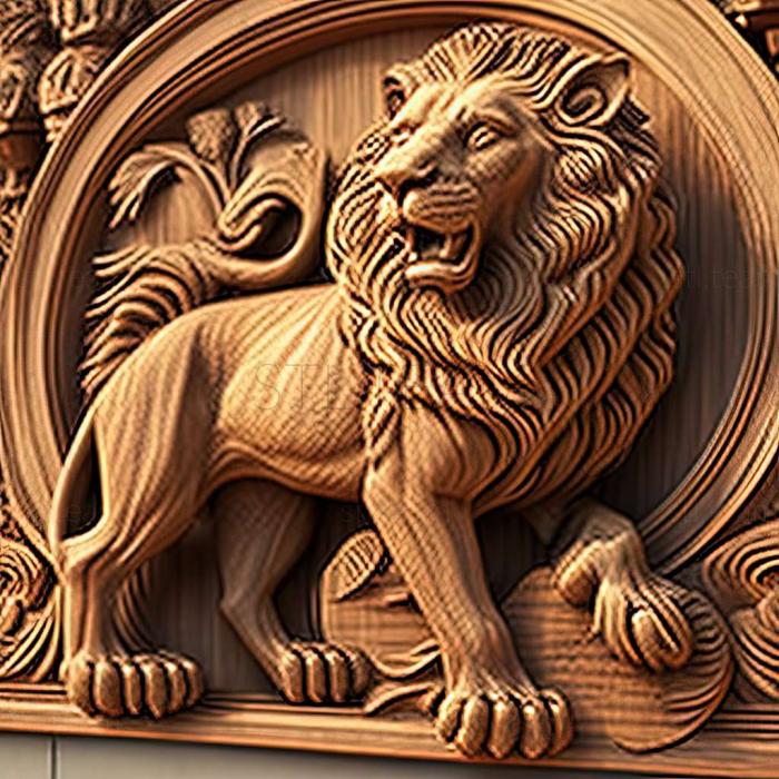 3D модель Знаменита тварина Gripsholm Lion (STL)